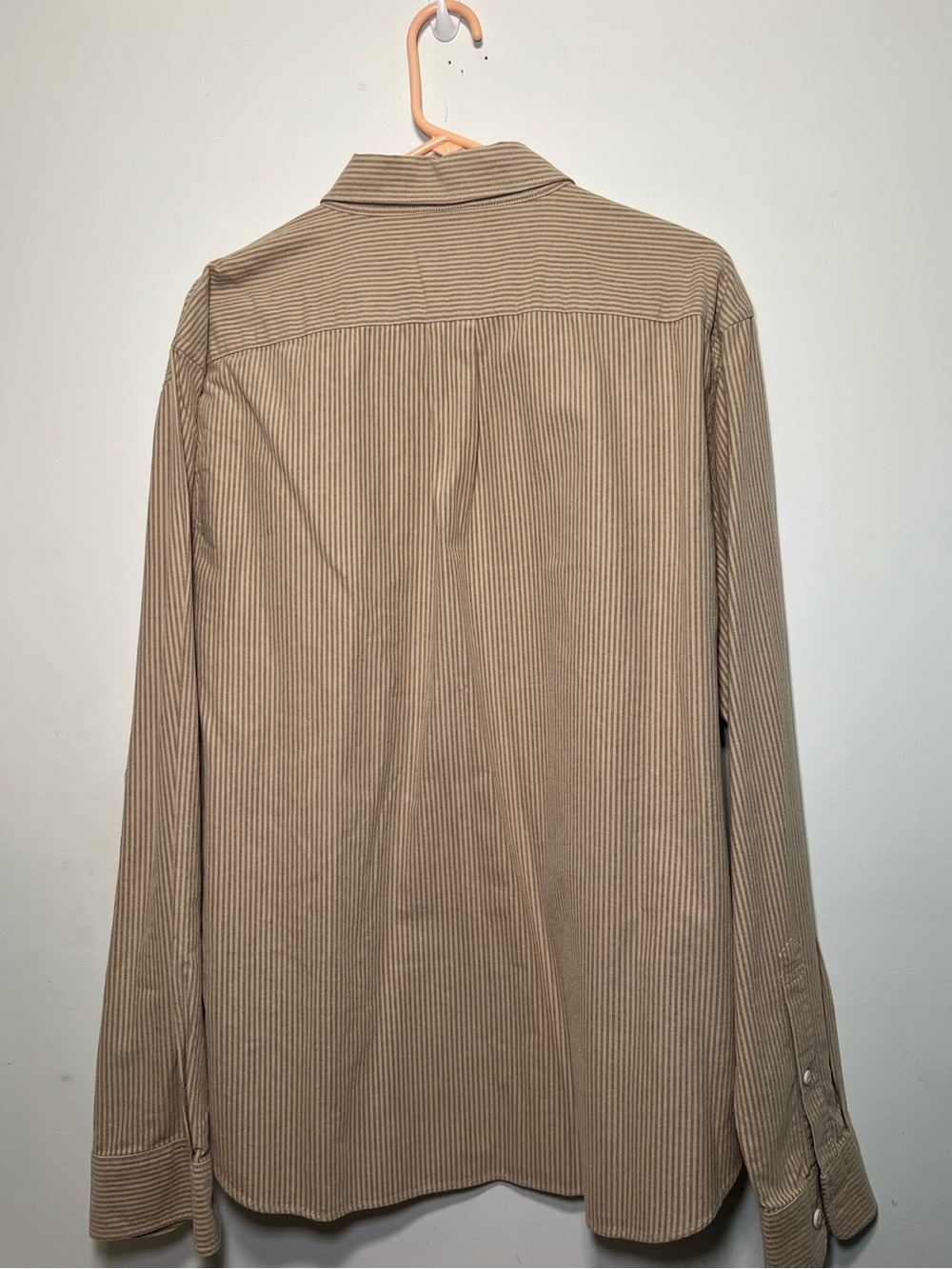 Pendleton Lowell Striped Button Down Shirt Tan Beige XL 100% Cotton - Picture 15 of 16